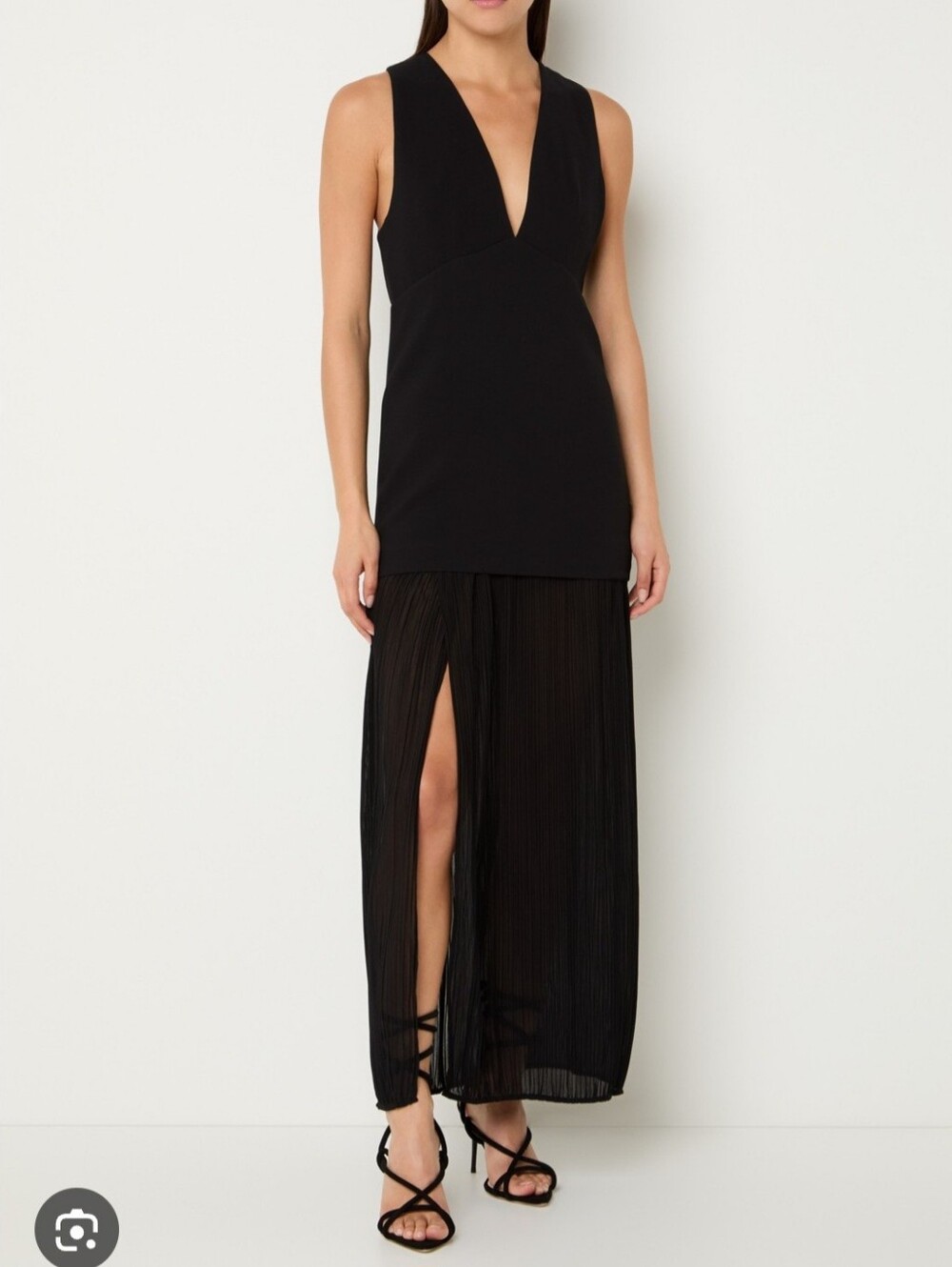 IRO CHLOE  PLEATED MAXI DRESS
